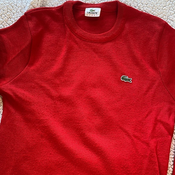 Red Lacoste sweater - Picture 2 of 2